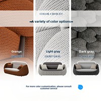 Ensemble de canapés d'extérieur en rotin de style nordique de luxe pour le mobilier de jardin des enfants