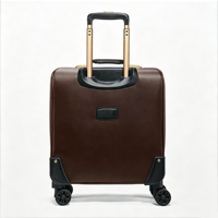 Bagages de cabine pour affaires, valise à roulettes vintage en PU avec serrure TSA, 360 °   Valise de voyage à roulettes silencieuses