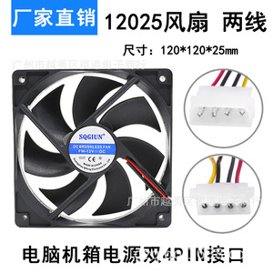 Sqgiun 120x120x25mm Dc Fan 5V 12V 24V <b>Case</b> Cooling Fan <b>For</b> <b>Computer</b> Chassis - Product Image 5