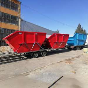 Grote Mobiele Stalen Afvalcontainer Efficiënte Afvalverwerkingsafvalcontainer Kropbak Aanhangwagen Nieuw Product - Product Image 4