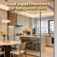 Verre trempé robuste Xinhong pour usage commercial, verre de sécurité solide résistant aux charges pour cloison de centre commercial