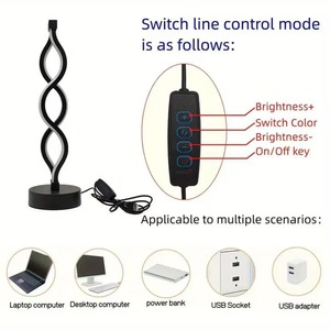 Lámpara de Noche Creativa de Lujo con Diseño de Algas Marinas para Dormitorio y Sala de Estar, Lámpara de Noche Inteligente con Diseño Ondulado para Uso en Interiores - Product Image 6