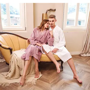 Benutzer definierte Baumwoll pyjamas Frauen Spa Kleidung Spa Frauen Bade bekleidung Mädchen 100% Baumwolle Home Hotel Bade bekleidung