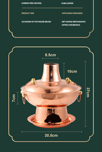 Nồi nấu ăn cao cấp bán chạy nhất, đáy đồng, 2 quai cầm, kiểu dáng cổ điển, không tráng men, chất liệu đồng thau - Product Image 6