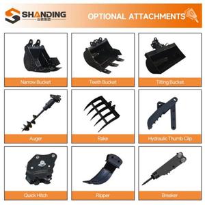 Vente directe usine SHANDING Mini-excavatrice sur chenilles avec moteur Kubota, certifiée CE/EPA, pour usage domestique et agricole, 1,8t et 2,5t - Product Image 5