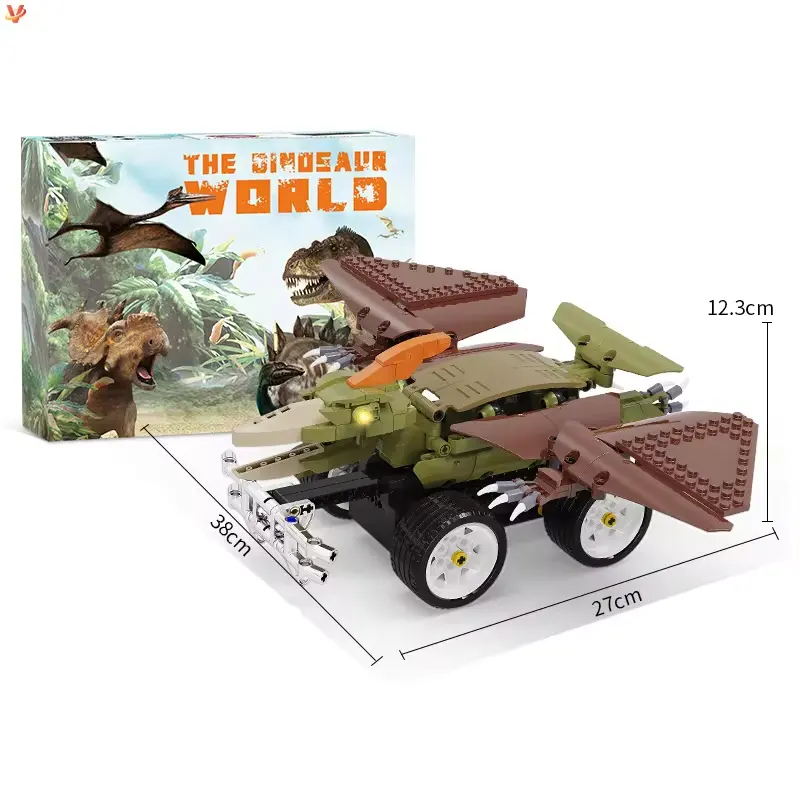 Programmation ptérosaure éducatif bricolage assemblage dinosaure jouets pour enfants STEM dinosaure bloc de construction ensembles modèle jouets pour enfants