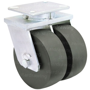 SS 5 6 8 10 12 16 Zoll Doppel räder Hochleistungs-<span class=keywords><strong>Kingpinless</strong></span>-Nachlauf - Product Image 2