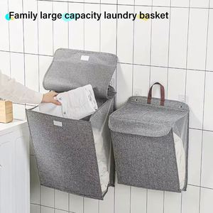 Custom Logo Wall Hanging Laundry <b>Storage</b> Basket Dormitory <b>Collapsible</b> Laundry Baskets for Clothing - Product Image 3