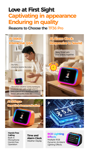 Marco de Fotos Digital Multifuncional con Altavoz, Iluminación Ambiental RGB, Control por Voz con IA, Reproductor de Música Inteligente con Batería V5.4 - Product Image 2