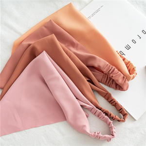 Nouveau bandeau élastique solide pour femmes, <span class=keywords><strong>chouchou</strong></span> Triangle bandana, cravates, foulard, accessoires pour cheveux, Turban, - Product Image 3