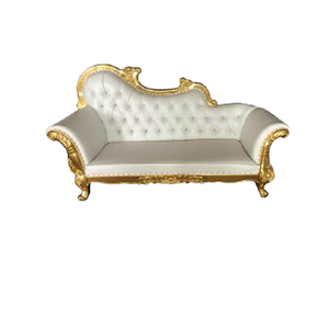 Salon <span class=keywords><strong>de</strong></span> luxe roi trône doré marié et mariée fête <span class=keywords><strong>de</strong></span> mariage en bois avec canapé-chaise en cuir événement <span class=keywords><strong>de</strong></span> mariage - Product Image 2