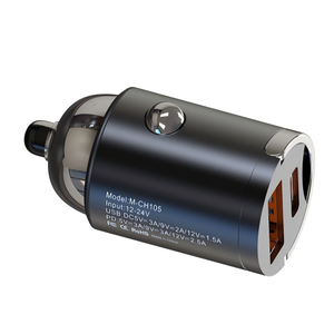 Chargeur de voiture universel compact et portable PD20W QC3.0 à charge rapide avec anneau de traction métallique 12-24V pour téléphone (vente en gros) - Product Image 3