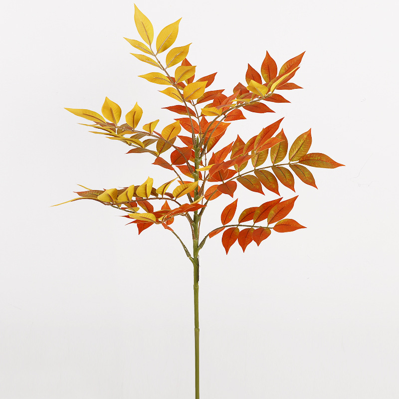 Hoja Qimu Impresa en 3D, Naranja-Rojo, Tamaño Grande
