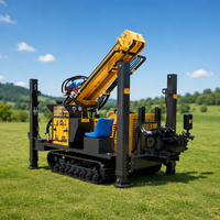 Machine de forage de puits d'irrigation pneumatique, machine de forage de puits d'eau 200m avec compresseur d'air
