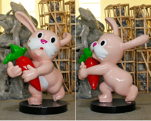 Lampe décorative à motif 3D du lapin du zodiaque chinois, IP65, pour extérieur, Noël, festivals, rues, parcs et événements - Product Image 1