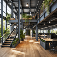 Bâtiment de bureau modulaire en acier durable pour espace de coworking créatif et incubateur de startups technologiques – Vente directe usine