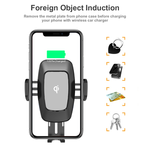 Nuevos productos 2 en 1 Electric Easy One Touch Shipping Soporte de ventilación de aire gratis Teléfono móvil Coche Cargador inalámbrico Soporte Teléfono - Product Image 5