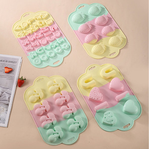 Stampo in Silicone a 8 Cavità Resistente alle Alte Temperature, Utensili per Torte con Abbinamento Colori per Biscotti e Budini Fai-<span class=keywords><strong>da</strong></span>-Te - Product Image 1