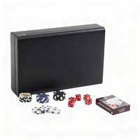 Étui à jetons de poker Texas Hold'em sur mesure/boîte en cuir, jetons/crédits/points de Mahjong PU transfrontaliers, emballage pour salles de cartes,