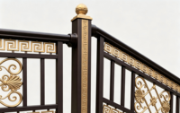 Rampe d'escalier en spirale pour villa européenne en alliage d'aluminium sculpté de marque LIJUN, design minimaliste, résistante à la rouille et à l'eau