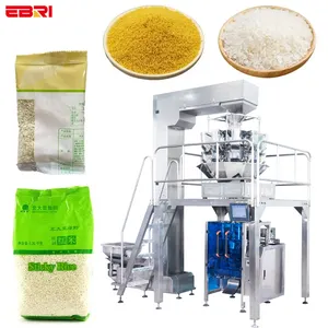 2023 304 acier inoxydable automatique préfabriqué fermeture éclair debout sac pochette granule sucre sel riz Grain Machine d'emballage