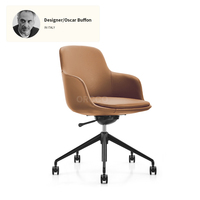 Chaises de salle à manger modernes de luxe au design nordique, rembourrées en tissu, en cuir PU, pivotantes à 360 degrés, pour meubles de salle à manger d'appartement