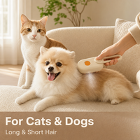Brosse de toilettage pour animaux de compagnie, peigne de massage et de nettoyage électrique ABS avec logo personnalisé, pour chien et chat