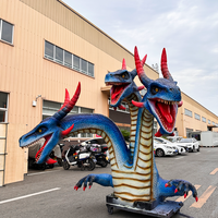 Modèle de dinosaure dragon occidental réaliste, animatronique, électrique, mécanique, en métal, avec fonction de pulvérisation d'eau, pour centres commerciaux intérieurs/extérieurs