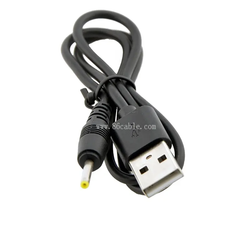 USB 2.0 A Male to DC 2.5x0.7mm 12 볼트 DC 커넥터 충전 배럴 잭 전원 케이블 블랙 (2.5 A 전원 케이블, 센터 포지티브