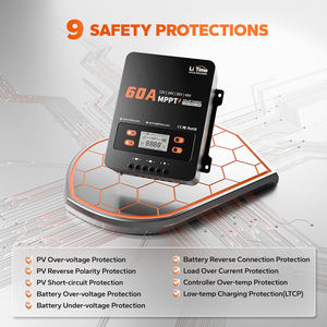 LiTime 12V/24V/36V/48V 고효율 99% 태양열 충전 컨트롤러 60A MPPT 블루투스 어댑터 870W-3480W 최대 PV 전력 FePO4 - Product Image 2
