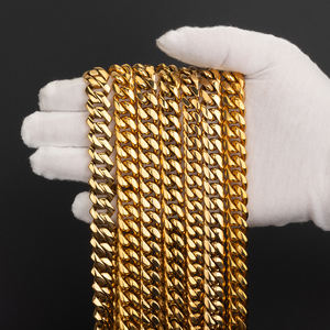 מותאם אישית אישית 6 מ "מ-היפ הופ 18 מ" מ "מ-היפ הופ 18 ק" מ שרשרת מתכת מצופה זהב 18K - Product Image 6