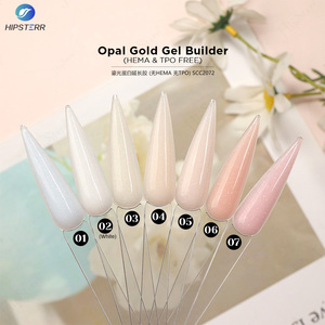 HEMA & TPO Free Opal Gold Gel <b>Builder</b> Opal Build Gel Nail Extension Glitter Gel Nails Design Private Label Customized Logo - Product Image 4