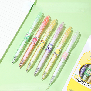 Creative Juice Party Gel Pen Cartoon Student Signature Pen Set 6 Stück schwarze Tinte 0,5mm - Product Image 3