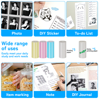 Petite imprimante thermique sans encre avec papier Mini imprimante photo portable sans fil pour étudiants