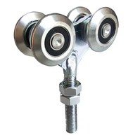 Rouleau de porte coulissante à 4 roues en acier inoxydable de haute qualité, résistant à la rouille, robuste et silencieux, à prix compétitif RF