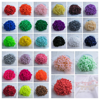 Erkoumi différentes couleurs POM POM frange garniture rubans décoratifs pompon ruban dentelle garniture pour vêtements de style ethnique bricolage