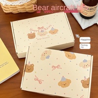 Boîte à bougie carrée épaissie, design avion, thème animalier Kawaii, couleur jaune laiteux, emballage esthétique, pour cadeaux à emporter
