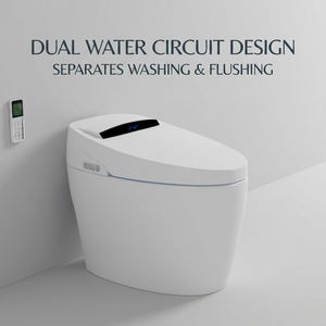 WC intelligent à siphon sanitaire, chauffage instantané, double circuit d'eau indépendant, matériau ABS, pour hôtel, <span class=keywords><strong>maison</strong></span>, complexe hôtelier - Product Image 1