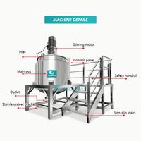 Mélangeur de shampoing personnalisé 500L, machine à savon liquide en acier inoxydable pour la vaisselle