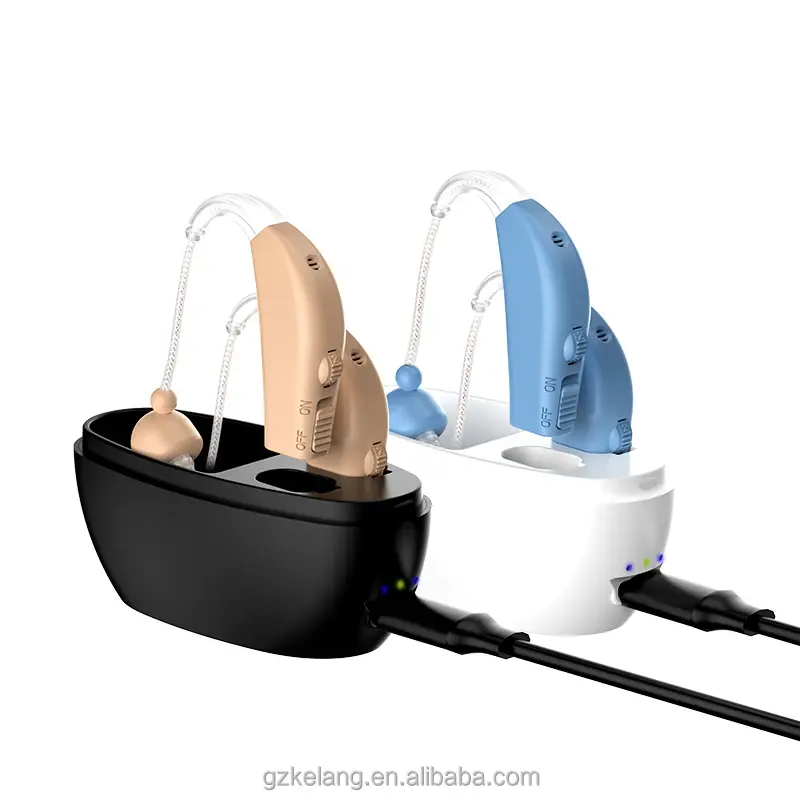 Новый дизайн продукта оптом Невидимый карманный мини перезаряжаемый слуховой аппарат с футляром для зарядки