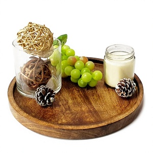 Bandeja de Madera Multifuncional, Elegante, Grabada, Moderna, Estilo Europeo Americano, Hecha a Mano, Duradera, Reutilizable, Ecológica, Apta para Lavavajillas - Product Image 3