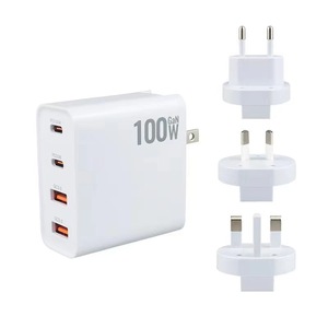 <span class=keywords><strong>Cargador</strong></span> de nitruro de Galio de <span class=keywords><strong>carga</strong></span> rápida U.S. 100W PD, 2 puertos USB, adaptador de corriente plano para <span class=keywords><strong>Apple</strong></span> Notebook QC3.0, función fabricada en EE. UU. - Product Image 3