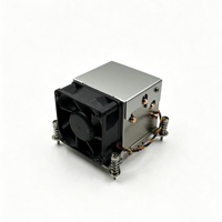Refroidisseur de processeur de serveur actif 200W 1700-R64 2U, vente en gros d'usine, 4 caloducs en cuivre, base en aluminium, dissipateur thermique à ailettes en aluminium