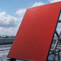 Panneau solaire en verre BIPV rouge WTEM Chine 140W, verre photovoltaïque à film mince au tellurure de cadmium, façade mur-rideau architectural IPX8