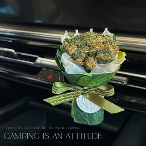 คลิประบายน้ำมันหอมระเหยดอกไม้แท้สำหรับผู้หญิงหรูหราอุปกรณ์ตกแต่งรถยนต์ที่ดีที่สุด - Product Image 4