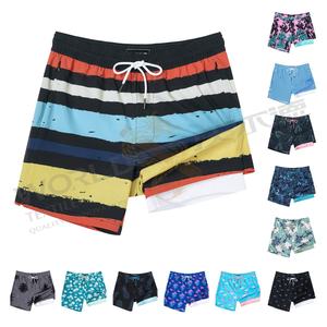 Short de <span class=keywords><strong>bain</strong></span> pour homme avec doublure de compression 2 en 1, séchage rapide, avec poches zippées, style streetwear, vente en gros - Product Image 6