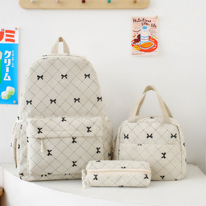 <b>School</b> Bag Autumn and Winter New Style College Student Corduroy High <b>School</b> Student Bow <b>Backpack</b> High-Looking Casual - Product Image 5