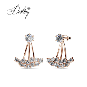 Sterling Silver 925 <span class=keywords><strong>Claire</strong></span> Bông tai tôn tạo với Swarovski tinh thể đồ trang sức mới nhất đồ trang sức daisini người phụ nữ Stud Bông tai - Product Image 5