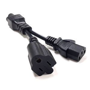 Cable adaptador divisor tipo <span class=keywords><strong>Y</strong></span> IEC 320-C6 macho <span class=keywords><strong>Mickey</strong></span> Mouse enchufe a Nema 5-15p e IEC C13 enchufe de CA cable de alimentación de EE. UU. - Product Image 2