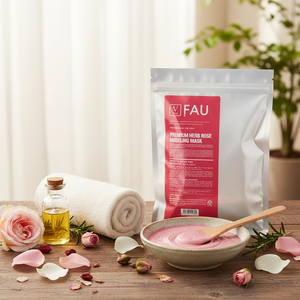 Masque en poudre modelant à la rose FAU Premium Herb 1 kg, traitement de l'acné du visage, peau sensible, nourrissant, fabriqué en Corée, K-Beauty - Product Image 3